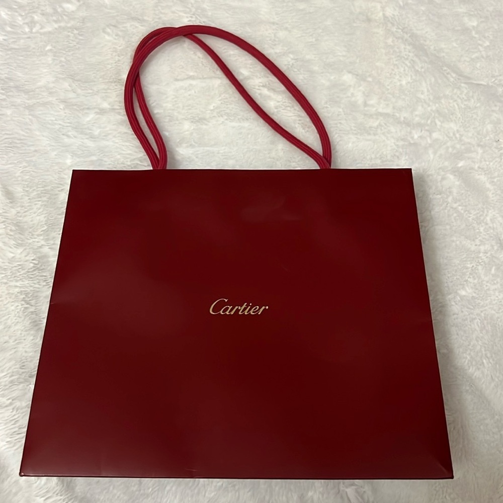 Cartier Authentic Red With Gold Gift
Shopping Paper Bag